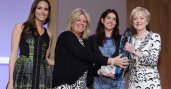 Pictured (left to right) - Louise Roe (host), Christine Driessen(EVP & CFO, ESPN), Laura Gentile (Vice President, espnW), and Ann Stock (Assistant Secretary of State, Bureau of Educational and Cultural Affairs)