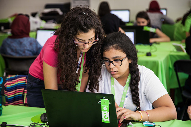 TechGirls Paricipants sitting together