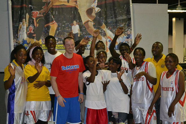 The DRC participants pose after a fitness and conditioning session.