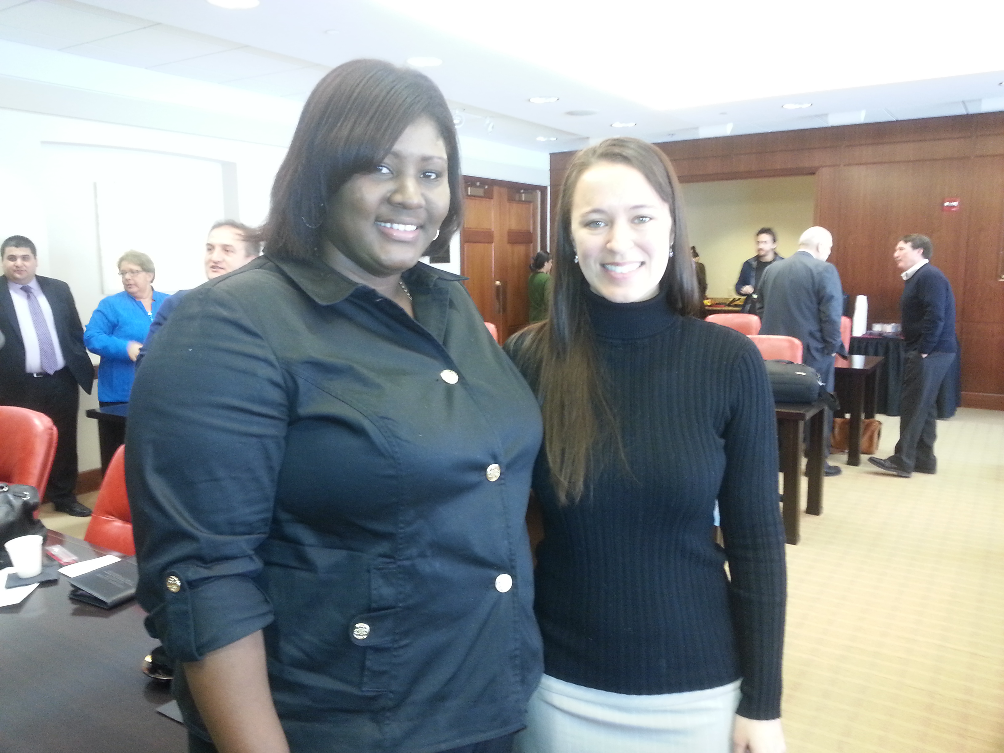 Delegate Jewel Crawford with NIU team member Jenn Jacobs
