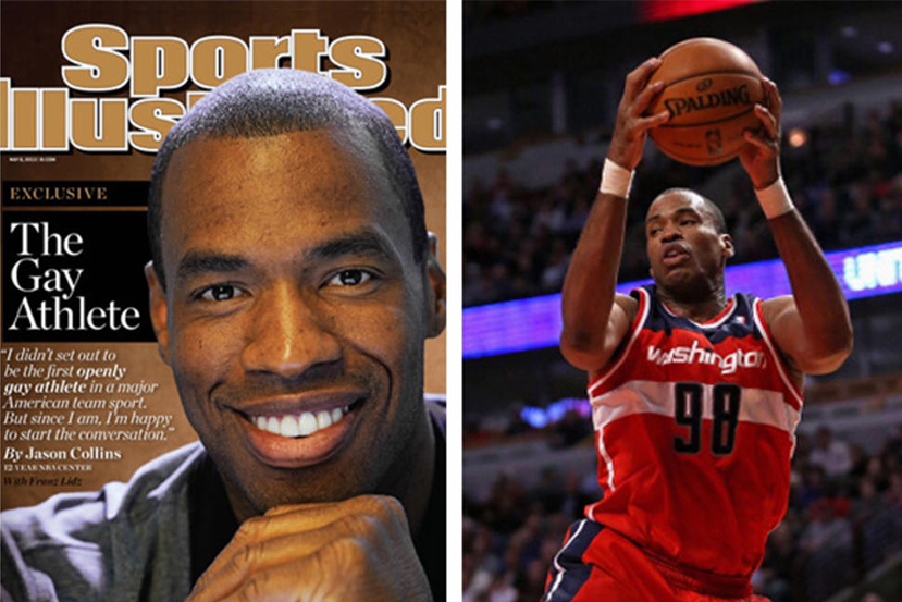 Jason Collins in Sports Illustrated and on the court-Photos compliments of NBC and Sports Illustrated.