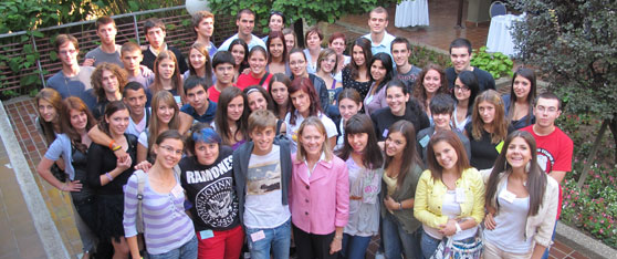 Ambassador Mary Burce Warlick and the 2010/2011 A- SMYLE generation during a recent re-entry seminar in Belgrade.