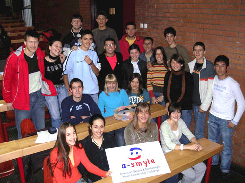 A-SMYLE students pose for a group photo.