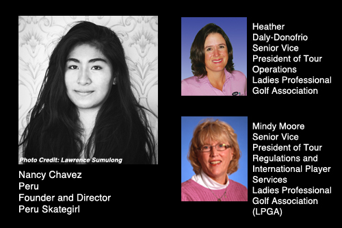 Mentor and mentees from Peru.