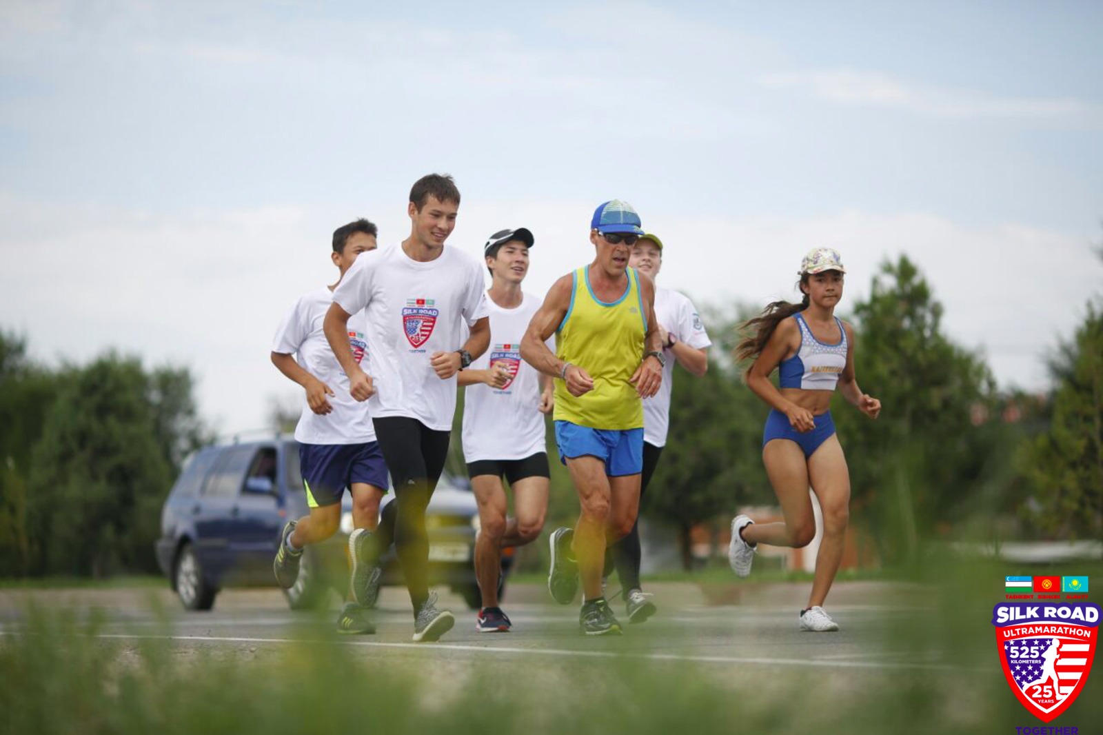 Dean and group running 