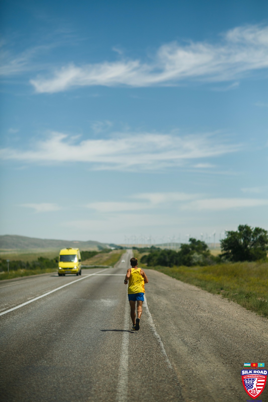 Dean running on highway