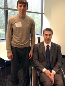 Photo of Ibragim Nurjanov and Commissioner Victor Calise of New York City's Office for People with Disabilities 