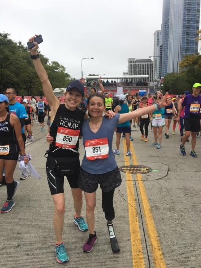 Kathy Pico with racer