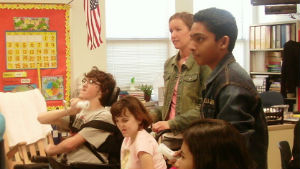 Shubham with special needs students