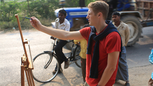 U.S. Scholar Greg Thielker in India. U.S. Scholar Greg Thielker in India.