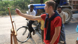 U.S. Scholar Greg Thielker in India.