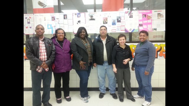 The delegation met with some of the school's administrators