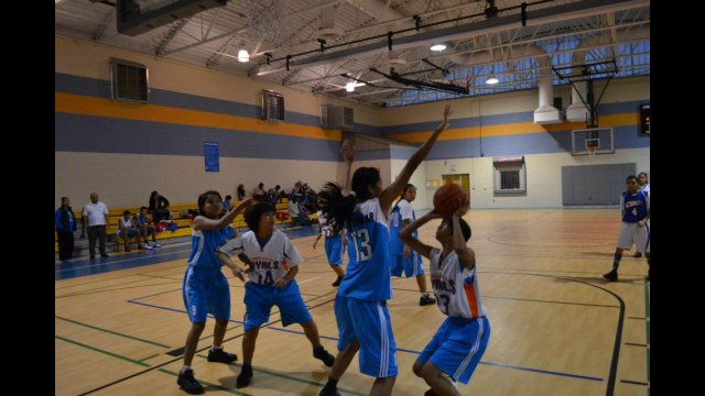 The Burmese visitors take part in a game against their American counterparts in Charlotte, North Carolina.