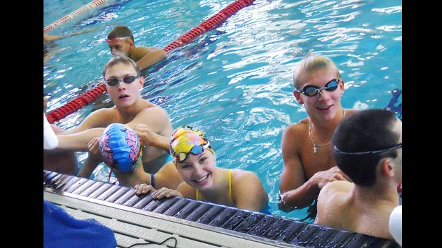 During breaks, the young athletes have an opportunity to socialize.