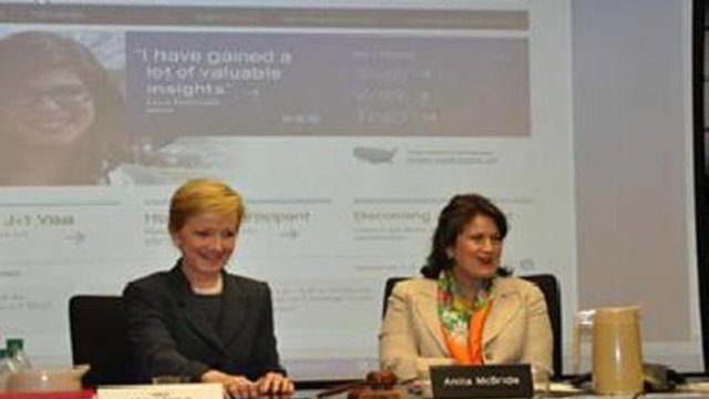 From left to right: ECA Assistant Secretary Ann Stock and FSB Chair Anita McBride.