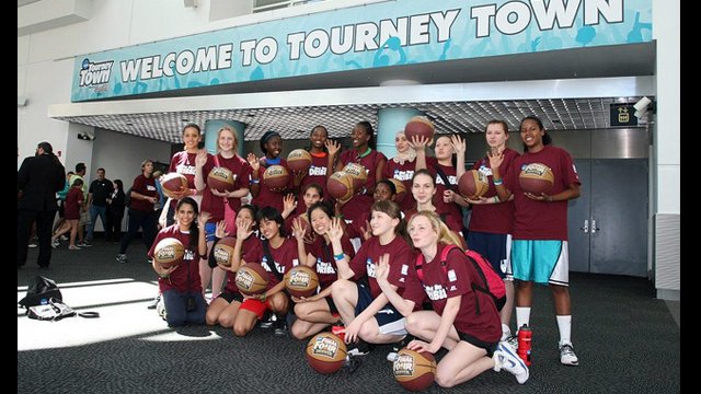 The group participated in many basketball sessions and activities during their week in Denver, Colorado.