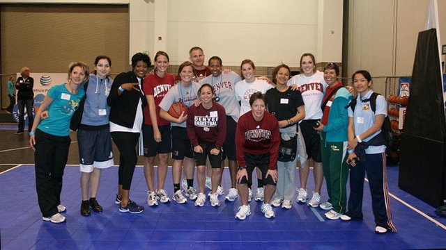 Coaches from the program unite with NCAA coaches in celebration of the Final Four.