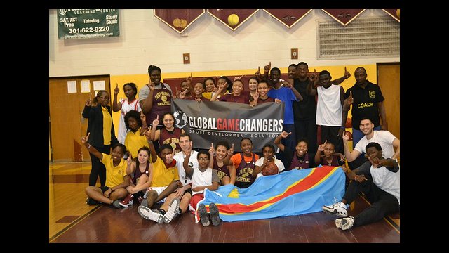 The Congolese pose with their new American friends after a session with Michael Vaughan-Cherubin and Josh Simon of Global Game Changers.