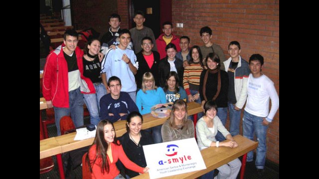 A-SMYLE students pose for a group photo.