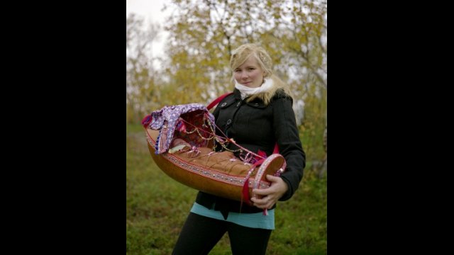 Sámi Woman and Baby