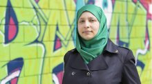 Woman wearing a headscarf
