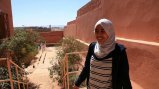 Khadija Bencekri, 2012 TechGirl Morocco alumna, teaches HTML to young girls in her home community in Zagora.