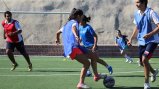 A soccer clinic engages a group of 12-14 year-olds from Lo Espejo, an economically-marginalized community outside of Santiago, Chile.