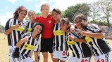 Tracy joins the girl Costa Rican soccer players. Tracy joins the girl Costa Rican soccer players.