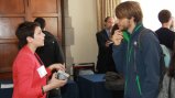 Students discuss Fulbright Program scholarship opportunities with Fulbright alumni and campus advisors during the U.S. Department of State’s Exchanges Information Fair at the University of Chicago.