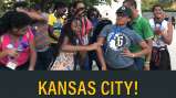 Group of teens dancing with the words Kansas City written at the bottom