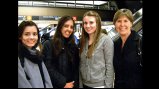 Seattle host families meet Youth Ambassadors at the airport.