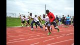 The participants joined in Special Olympics activities at the Penn Relays in Pennsylvania.