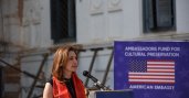 Woman speaking at podium