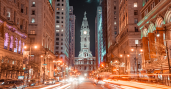 Image of Philadelphia at night