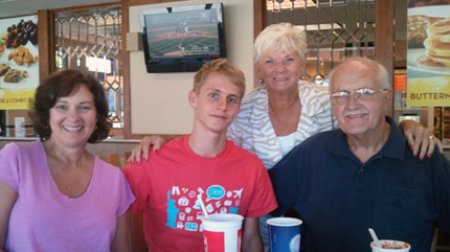 Left to right: Local Coordinator Cindy James, Jonas, Betty and Hubert enjoy a meal together at Wendy’s. Photo courtesy of Betty Patterson. Left to right: Local Coordinator Cindy James, Jonas, Betty and Hubert enjoy a meal together at Wendy’s. Photo courtesy of Betty Patterson.