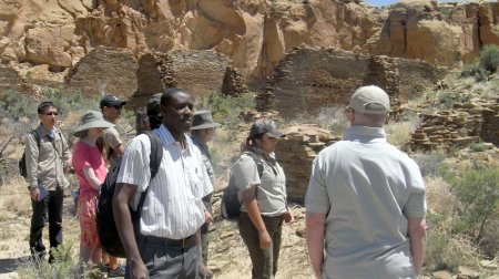 Mamadou Cisse visiting Chaco park with small group of people