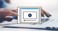 icon of video and play button