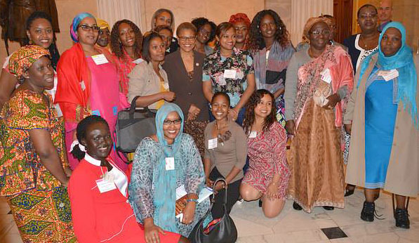 Group shot of mostly African women